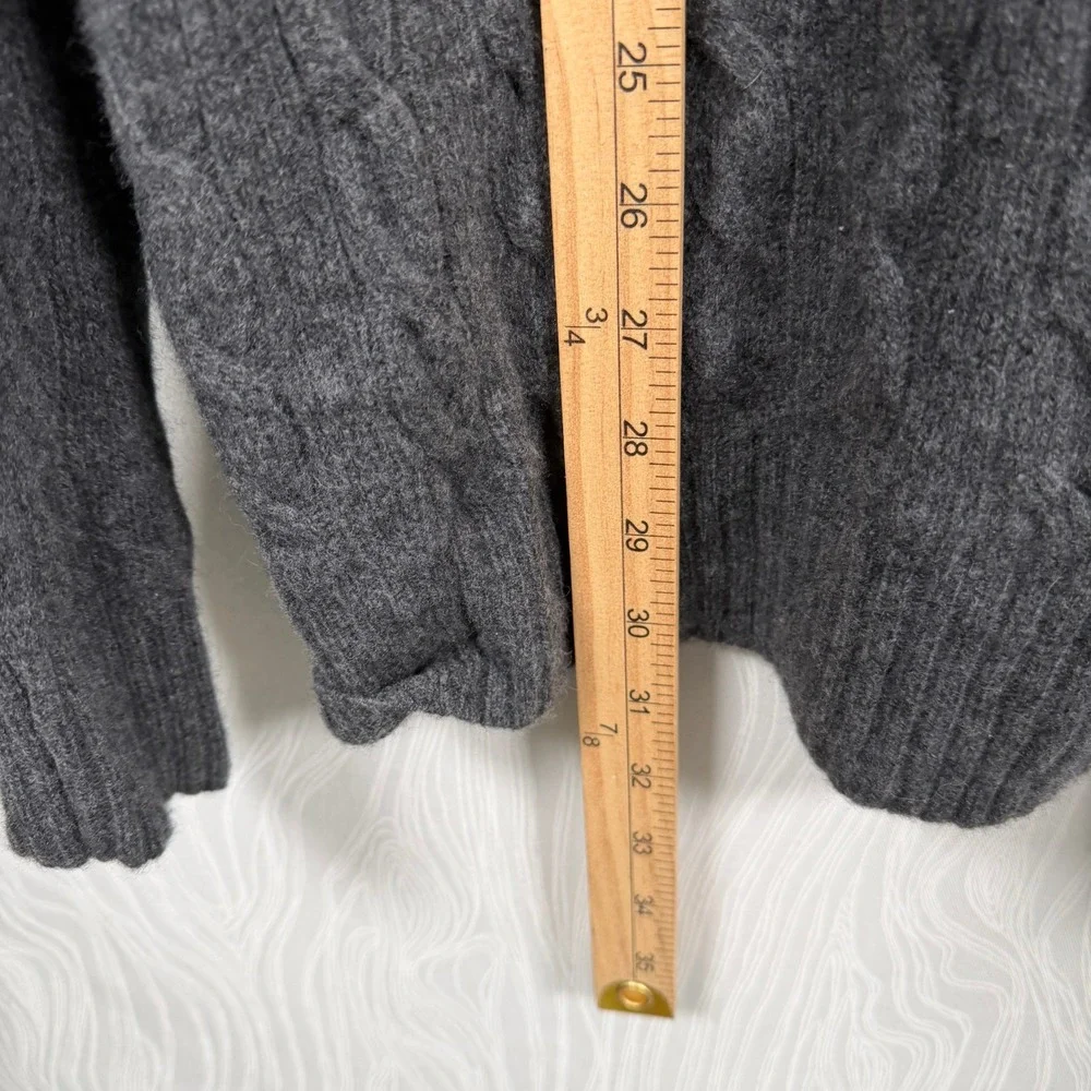 Polo Ralph Lauren Cable Knit Sweater Mens XLT Grey Excellent Wool Cashmere Blend